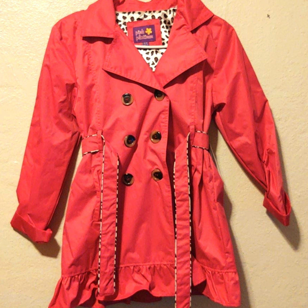 Pink platinum raincoat